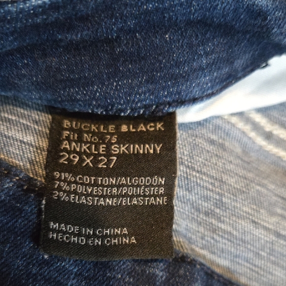 Buckle Black Dark Blue Skinny Ankle Jeans (Fit No. 75) - Picture 6 of 6